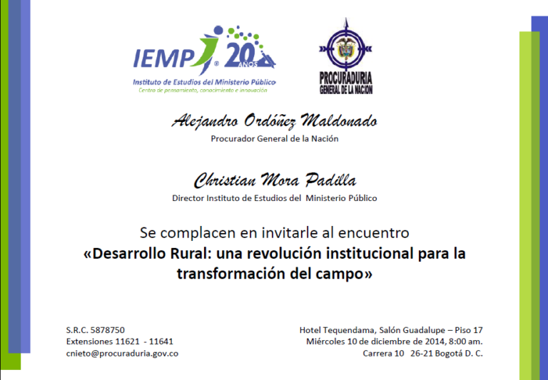 El Instituto de Estudios del Ministerio Público realizará el próximo 10 de diciembre