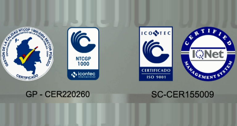 Nos sobran los motivos para celebrar estos 20 años de vida institucional. Icontec renueva nuestras certificaciones de calidad en normas  ISO 9001: 2008 y NTCGP 1000:2009