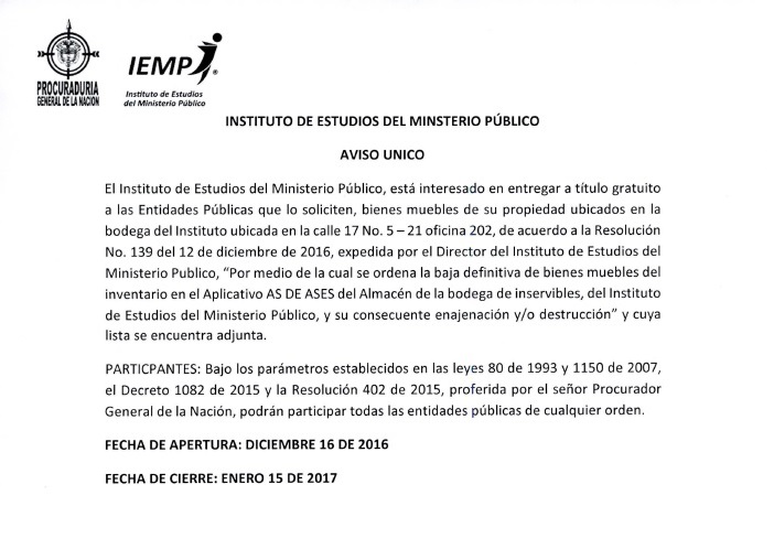 El Instituto de Estudios del Ministerio Público