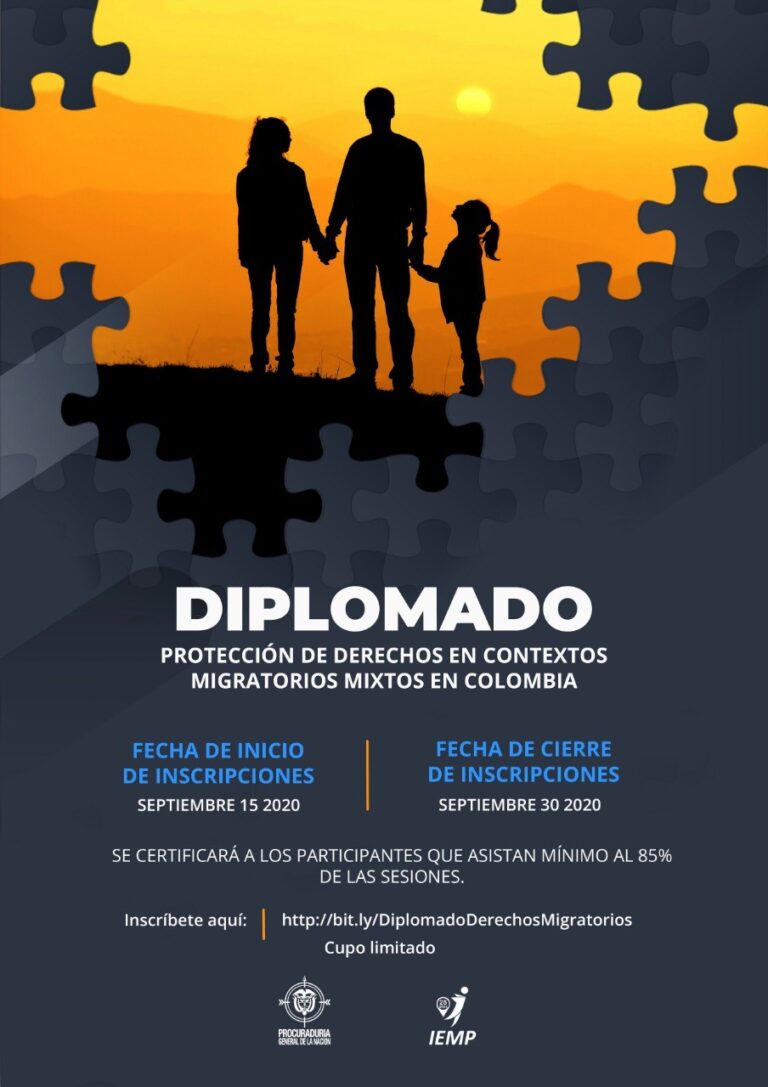 La Procuraduría General de la Nación y el IEMP abrieron inscripciones para el diplomado del 15 al 30 de septiembre de 2020. La capacitación es virtual