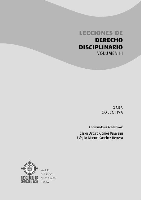 Lecciones De Derecho Disciplinario No. 3 - Instituto De Estudios Del ...